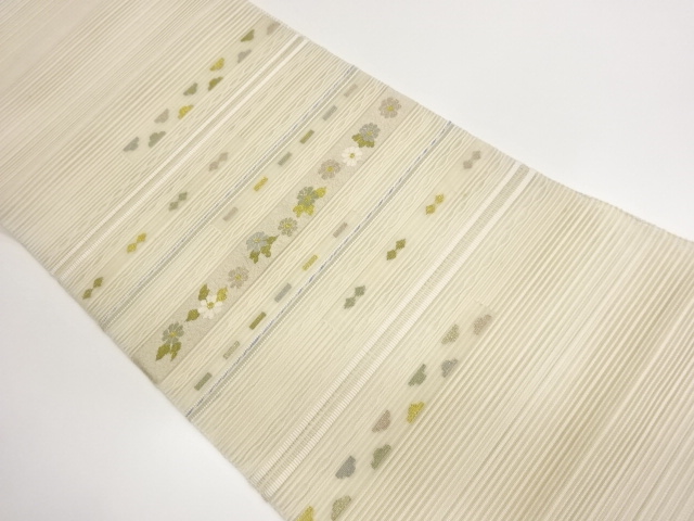 JAPANESE NAGOYA OBI FOR SUMMER / TSUZURE / WOVEN FLOWER